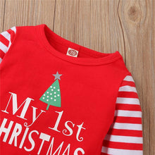 Load image into Gallery viewer, 3PCS  Romper Jumpsuits+Striped Pant Christmas Clothes Set Kids for Infant Boys/Girls In Christmas Printed Design

