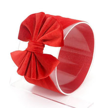 Load image into Gallery viewer, New Large Bow Baby Headband Velet Soft Bowknot Girl Accessories Hair Solid Messy Bows Toddler Headbands Baby Head Wraps Turban Big Bow for Girls
