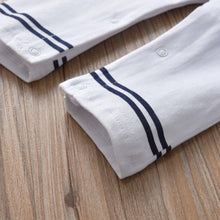 Load image into Gallery viewer, Newborn Baby Boy/Girl  White Navy Sailor Uniforms Long Sleeve Jumpsuit Romper For Baby Kids
