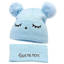 Load image into Gallery viewer, Winter Children Hat Bonnet Enfant Knitted Cute Baby Cap For Girls Boys 0-24 Months For Kids In Modern Bear Design

