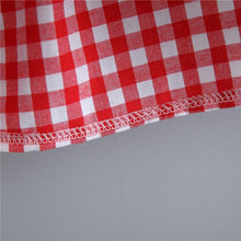 Load image into Gallery viewer, Print Plaid Bow Summer Princess Party Dress Infant Newborn Baby Dress+Hat 2pcs Kids Clothing Set
