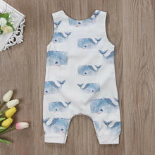 Load image into Gallery viewer, Newborn Baby Summer Clothing Sleeveless Whales Print Romper Jumpsuit Sun suit Playsuits For Boys
