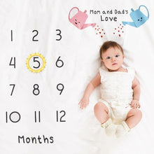 Load image into Gallery viewer, Baby Monthly Growth Milestone Blanket Photography Requirements Background Towel Cute Memory Carpet
