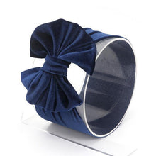 Load image into Gallery viewer, New Large Bow Baby Headband Velet Soft Bowknot Girl Accessories Hair Solid Messy Bows Toddler Headbands Baby Head Wraps Turban Big Bow for Girls
