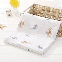 Load image into Gallery viewer, Muslin 100% Cotton Baby Swaddles Soft Newborn Blankets Bath Gauze Infant Wrap Sleep sack Stroller .
