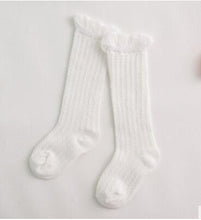 Load image into Gallery viewer, Non-slip Cotton Princess Knee High Long Skin-friendly Socks With Bow Mesh Newborn For Baby Girls
