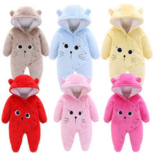 Load image into Gallery viewer, Newborn Winter Hoodie Baby Rompers Outwear Infant Baby Jumpsuit 3M -12M For Girls and Boys Winter Romper
