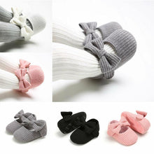 Load image into Gallery viewer, Baby Newborn Infant First Walker Leather Soft Sole Princess Bowknot Shoes Elegant Style Perfect Gift For Baby Girl
