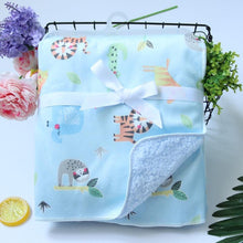 Load image into Gallery viewer, Baby Blankets New Layer Coral Fleece Infant Swaddle  Wrap Owl Printed Newborn Baby Bedding Blanket
