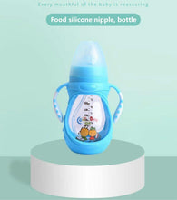 Load image into Gallery viewer, Infant Food Silicone Glass Feeding Bottle For Baby Feeding Bottle Children Drink Water to Feed Glass For Baby
