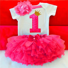 Load image into Gallery viewer, New 1st Birthday Tutu Baby Infant Christening Cake Dresses for Party Kids 1 Year Baby Girl For  Birthday Party

