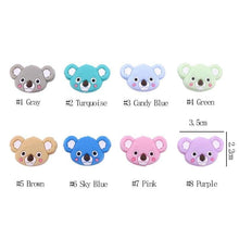 Load image into Gallery viewer, 5PCS/SET  Silicone Animal Beads BPA Free Baby Teething Beads Toy For Pacifier Clips New Born Silicone Rodent Tiny Rod Baby Teether For Baby Kids
