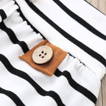 Load image into Gallery viewer, Modern Newborn Baby Boy Clothes Feather T shirt Tops Strip Pants Set For Kids
