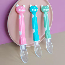 Load image into Gallery viewer, 1pcs Baby Soft Silicone Spoon Candy Color Temperature Sensing Spoon Children Food Baby Feeding Tools For Eating
