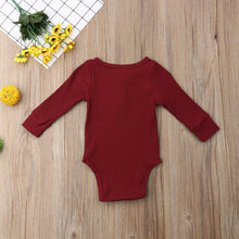 Load image into Gallery viewer, Newborn Infant Baby Girl Boy Ribbed Bodysuit  Ruffle  Long Sleeve One-Pieces Solid Jumpsuit Outfits For Girls
