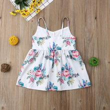 Load image into Gallery viewer, Luxury Handmade Summer Toddler Baby Girls Dress Flower Sleeveless V Neck Party  Dress For Girls In Elegant Summer Design
