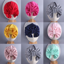 Load image into Gallery viewer, Newborn Baby Kids Boys Girls Soft Turban Cap Beanie Solid Bow Knot Wrap Cap For Baby

