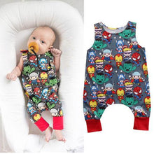 Load image into Gallery viewer, Newborn Baby Boy Romper Cartoon Heros Pattern Jumpsuit Summer Clothes Outfits For Girls and Boys
