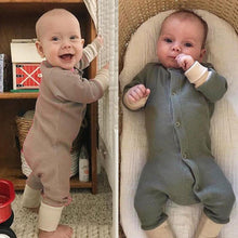 Load image into Gallery viewer, Baby Romper Jumpsuits Autumn Winter Warm Long Sleeve Rompers Clothes In Retro Classic Style

