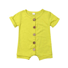 Load image into Gallery viewer, Summer Newborn Baby Boys Girls Short Sleeve Romper Solid Jumpsuit For Girls In elegant Colors
