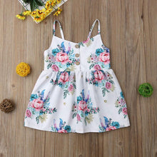 Load image into Gallery viewer, Toddler Baby Girls Flower Dress with Sleeveless V Neck dress for Party  Holiday Beach Day For Girls
