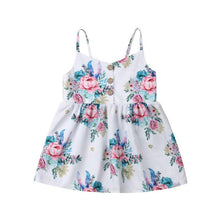 Load image into Gallery viewer, Toddler Baby Girls Flower Dress with Sleeveless V Neck dress for Party  Holiday Beach Day For Girls
