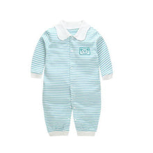 Load image into Gallery viewer, Modern Printed Jumpsuits Gentleman Autumn Long Sleeves Rompers Cotton Baby Clothes for Boys and Girls Outfits Style
