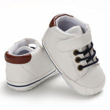 Load image into Gallery viewer, Newborn PU Leather Shoes Winter Fashion Baby Soft Sole Canvas Sneakers 0-12 Months Baby Boy And Girl

