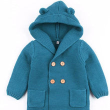 Load image into Gallery viewer, Winter Hooded Knitted Long Sleeve  Sweaters For Newborn Babies

