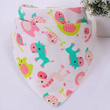 Load image into Gallery viewer, Cute Breathable Bibs Baby Feeding Cartoon Printing Super Absorbent Triangle Scarf Bib Cotton For Newborn Infant Girls And Boys
