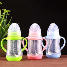 Load image into Gallery viewer, Baby Safe Plastic BPA Free Anti-colic Baby Milk Water Juice Bottle with Straw for Infant Feeding For Kids
