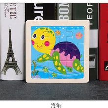 Load image into Gallery viewer, 10pcs Of Wood Puzzle Baby Young Children Early Lessons Learned Intelligence Cartoon Animal Puzzle Wooden Toys Education Puzzles
