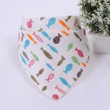 Load image into Gallery viewer, Cute Breathable Bibs Baby Feeding Cartoon Printing Super Absorbent Triangle Scarf Bib Cotton For Newborn Infant Girls And Boys
