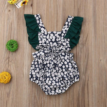 Load image into Gallery viewer, Luxury Modern Toddler Baby Girls Ruffles Romper Infant Newborn Baby Bow Jumpsuit Summer Flower Baby Girls Clothes Baby Costumes
