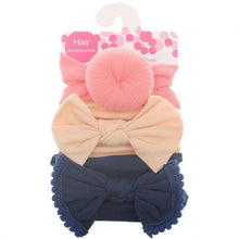 Load image into Gallery viewer, Modern 3PCS Set Floral Bows Baby Headband Dot Bowknot Cotton Hair Band Girls Hair Accessories For Girls
