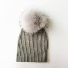 Load image into Gallery viewer, Trend New Winter Children Boy Girl Crochet Artificial Pompom Hat Knitted Toddler Kids Caps With Pompon Baby Beanie For Girls and Boys
