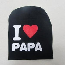 Load image into Gallery viewer, Modern Popular Baby Knitted Warm Cotton Beanie Hat cap For Toddler Baby Kids Cap for Girls &amp;  Boys I love Mama Prints Baby Hat Design
