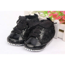 Load image into Gallery viewer, Baby Girl PU Leather Shoes Non-slip Lace Floral Embroidered Soft Shoes Toddler Kids Shoes
