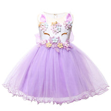 Load image into Gallery viewer, Unicorn Dress Costume Infant Party Dress For Baby Girls In elegant Style
