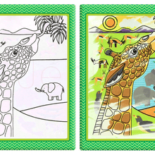 Load image into Gallery viewer, Modern Coloring Magic Water Drawing Book With Pen For Kids and Baby Educational Toy Animals Painting Writing Doodle Cloth Book Kids Drawing Board
