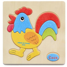 Load image into Gallery viewer, 3D Wooden Children Interesting Puzzle Toys With Animals and Cars Exellent Puzzles Intelligence Kids Early Educational Toys For Children
