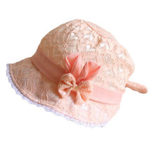 Load image into Gallery viewer, Baby Girl Summer Outdoor Beach Floral  Lovely Lace Princess  Bucket Sun Hat For Girls

