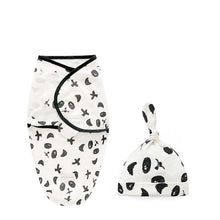 Load image into Gallery viewer, Baby Swaddle Blanket With Cap For Newborn Wrap Cotton Swaddling Bag Baby Envelope Sleep sack  Blanket .
