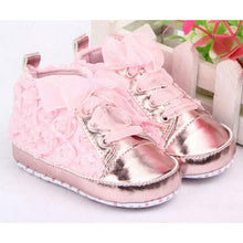 Load image into Gallery viewer, Baby Girl PU Leather Shoes Non-slip Lace Floral Embroidered Soft Shoes Toddler Kids Shoes
