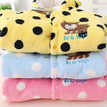 Load image into Gallery viewer, Modern Winter Baby  Bear Animal Costume Hooded Romper Warm Flannel Plush Jumpsuit For Girls and Boys
