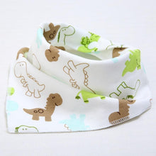 Load image into Gallery viewer, Cute Breathable Bibs Baby Feeding Cartoon Printing Super Absorbent Triangle Scarf Bib Cotton For Newborn Infant Girls And Boys

