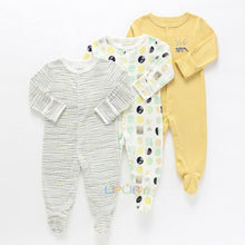 Load image into Gallery viewer, 3pcs Set Baby Romper Newborn Sleep suit Flower Baby Rompers Infant Baby Clothes Long Sleeve Newborn Jumpsuits Pajamas for Kids
