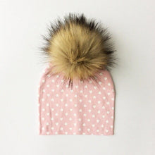 Load image into Gallery viewer, Luxury Modern Baby Hat Cotton Printing Hat With Pompon For Girls Autumn Winter Boys Caps Children Bonnet For Kids
