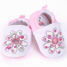 Load image into Gallery viewer, Newborns Soft Baby First Walkers Infant Toddler Shoes Cute Flower Soles Durable Crib Shoes Kids Footwear
