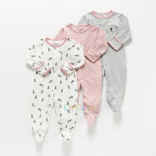 Load image into Gallery viewer, 3pcs Set Baby Romper Newborn Sleep suit Flower Baby Rompers Infant Baby Clothes Long Sleeve Newborn Jumpsuits Pajamas for Kids
